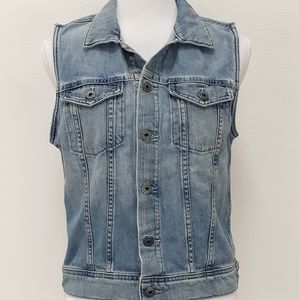 AG Adriano Goldschmied Womens Denim Vest Size M